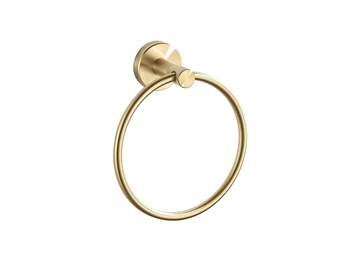 Percha De Baño Rea Ring 6610 Modern Brush Gold