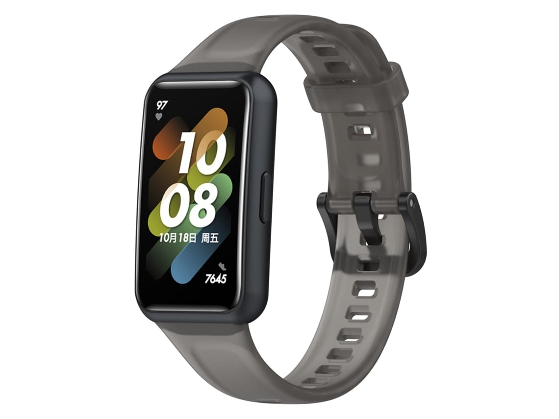 Correa de silicona translúcida ajustable para Huawei Band 7 Chennnls negra