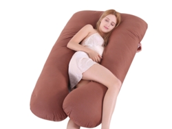 Almofada De Gravidez Almofada De Dormir Multifuncional 140x80 Cm (algodão Marrom) Czhhmart