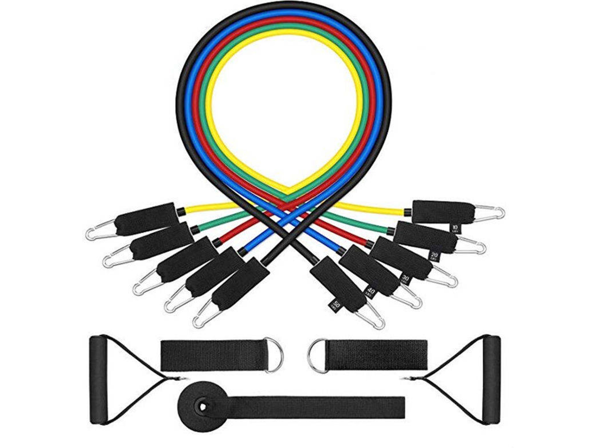 Conjunto de Bandas de Resistência Látex Natural Multicor