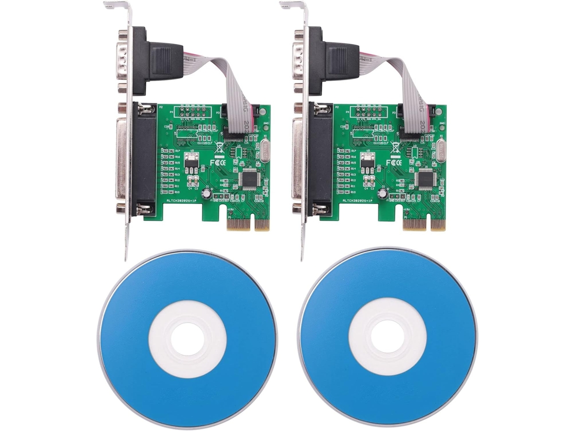 Adaptador Convertidor De Impresora Paralela Con 2 Puertos Serie Rs232-232 Com Y Db25 Lpt A Pci-e