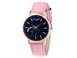 Reloj Analógico De Quartzo Con Correa De Cuero Pu Para Hombre Zhoulianfa (rosa)