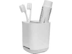 Caja extraíble para cepillos de dientes y pasta de dientes eléctricos con 3 compartimentos y base antideslizante para baño Ya01 Rosewell