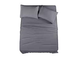 Sábanas King Size Count, Sábanas De Algodón Egipcio Para Colchón Hasta 17, Juego De 4 Piezas - Gris