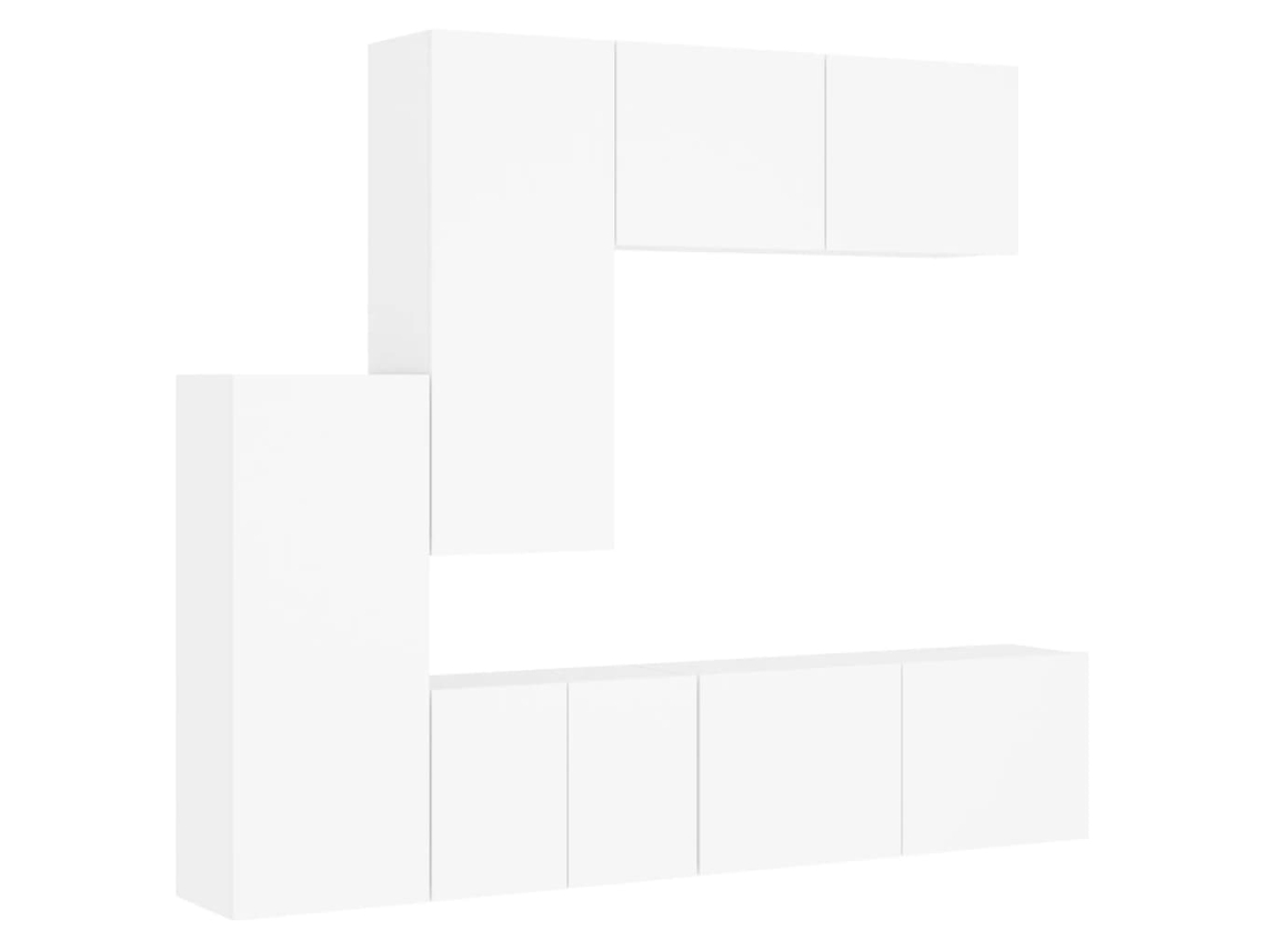MAISON EXCLUSIVE Mueble de TV de pared de madera blanca