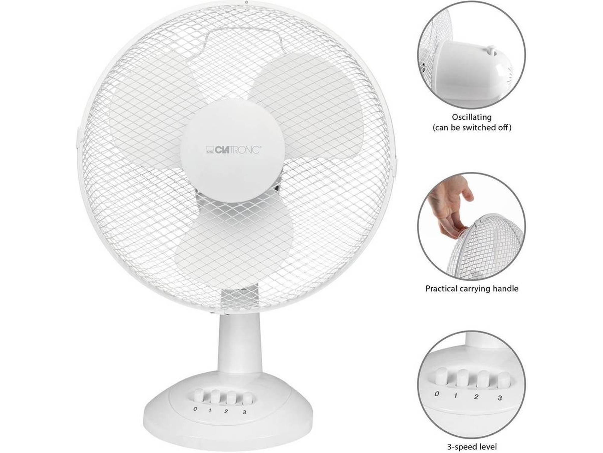 Ventilador de Mesa CLATRONIC VL 3602