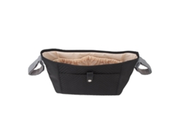 Saco Para Carrinho De Bebê Universal De Náilon À Prova D'água Com Múltiplos Bolsos E Grande Capacidade Preto