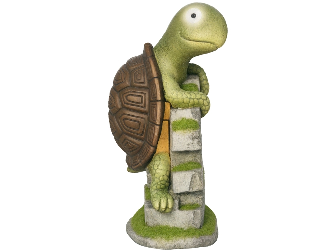 Escultura De Tortuga Con Luz Led Solar De 37 Cm Para Jardín Y Césped.