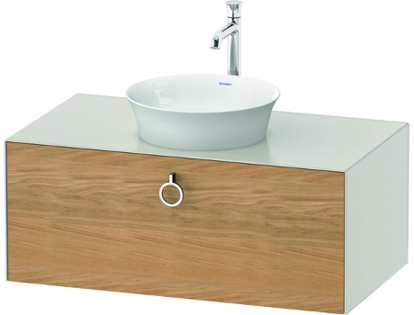 DURAVIT Tulip blanco, mueble de baño colgado en la pared, ancho 1000 x profundidad 550mm, con 1x extraíble, con tirador, WT49810