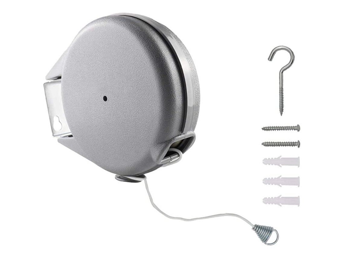 Tendedero retráctil de 12 m, portátil y antideslizante, ideal para camping y balcón. Desmontable.