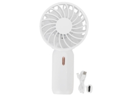 Ventilador portátil recargable por USB con potente flujo de aire - Blanco