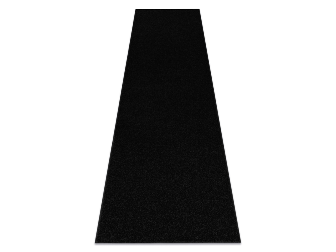 Alfombra de Pasillo DYWANY LUSZCZOW Trendy (80 x 370 cm - Polipropileno - Negro)