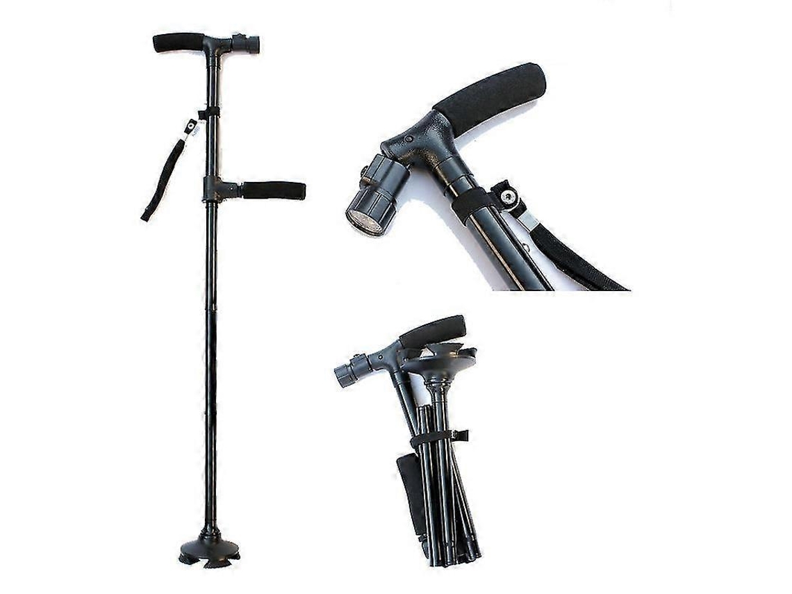 Bastón plegable con luz LED, bastones para personas con artritis, discapacitadas y mayores.