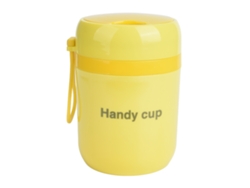 Recipiente Térmico Para Sopa De 500 Ml, Acero Inoxidable 304, Con Cuchara Plegable A Prueba De Fugas, Color Amarillo Fluorescente.