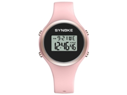 Reloj Deportivo Digital Infantil Synoke 9108 Rosa, Resistente Al Agua, Con Luz Y Correa De Pu.