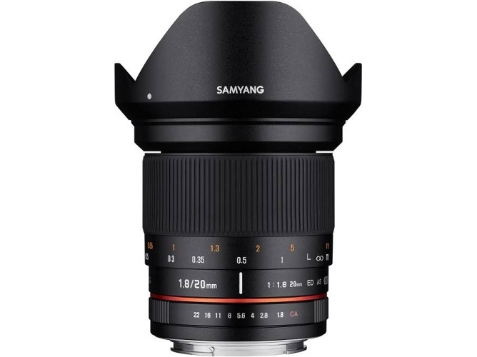 Objetivo SAMYANG 20mm F1.8 Ed As Umc Ef-S (Encaje: Canon EF - Apertura: f/1.8 - f/22)