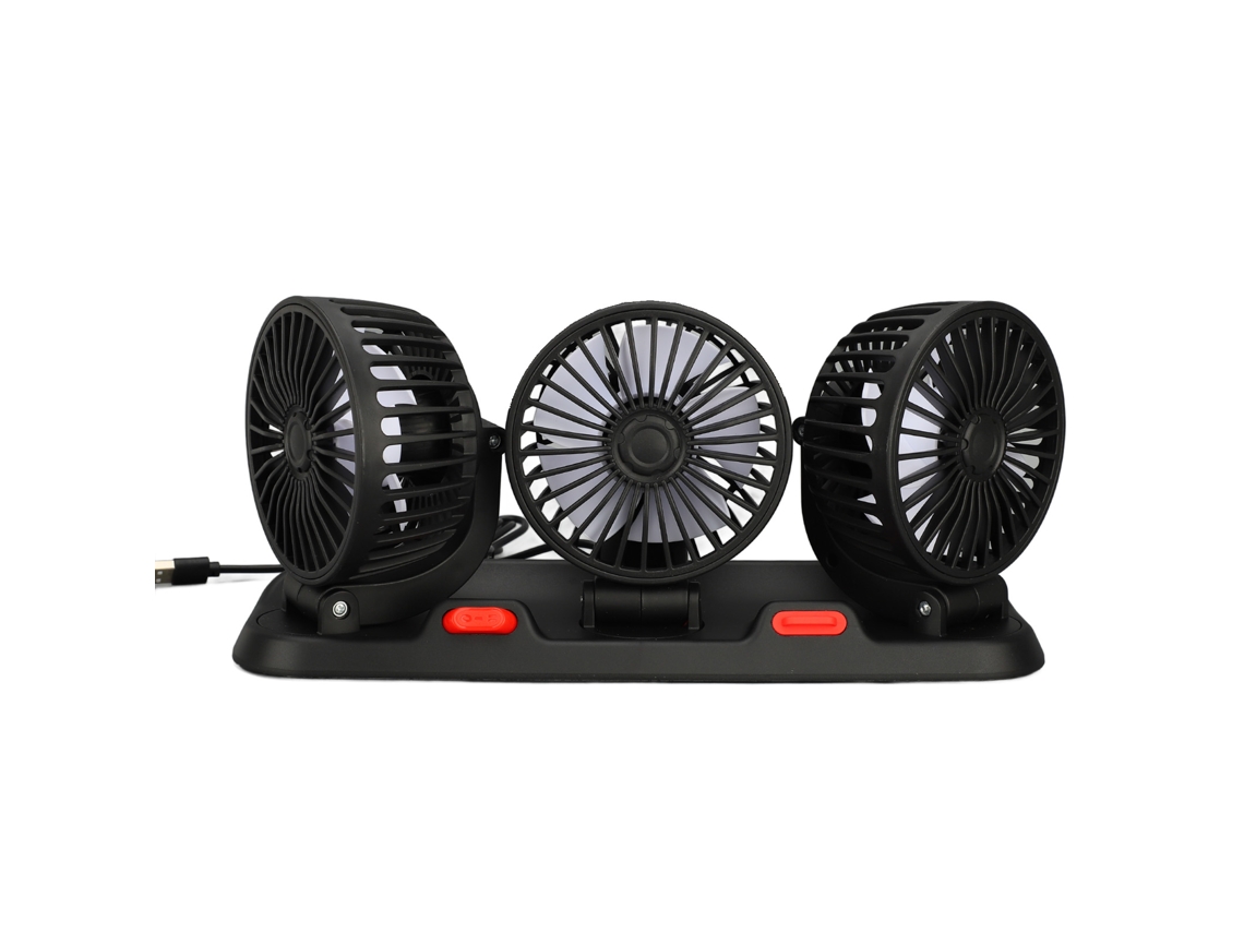 Ventilador 2026as-Core con 3 cabezales, 2 velocidades, giratorio 360 grados, USB, con caja aromática para mesa y oficina.
