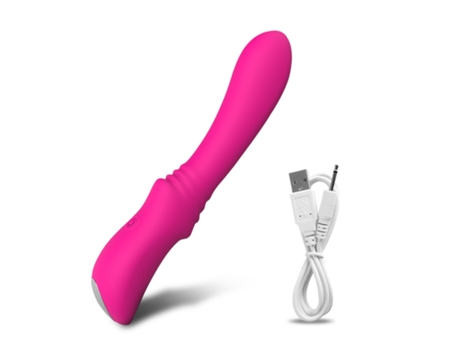 Vibrador de masaje de silicona de 9 frecuencias para mujer (rosa roja) YIZHOOD