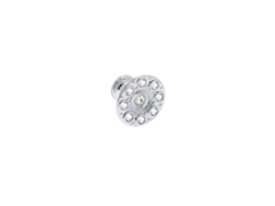 Pomo Para Muebles De Zamac Y Cristal Diámetro 32mm Cromo Pulido Lote De 25