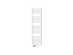 Radiador de baño Sahara 300x1400mm blanco recto con conexión central y juego de LUXEBATH