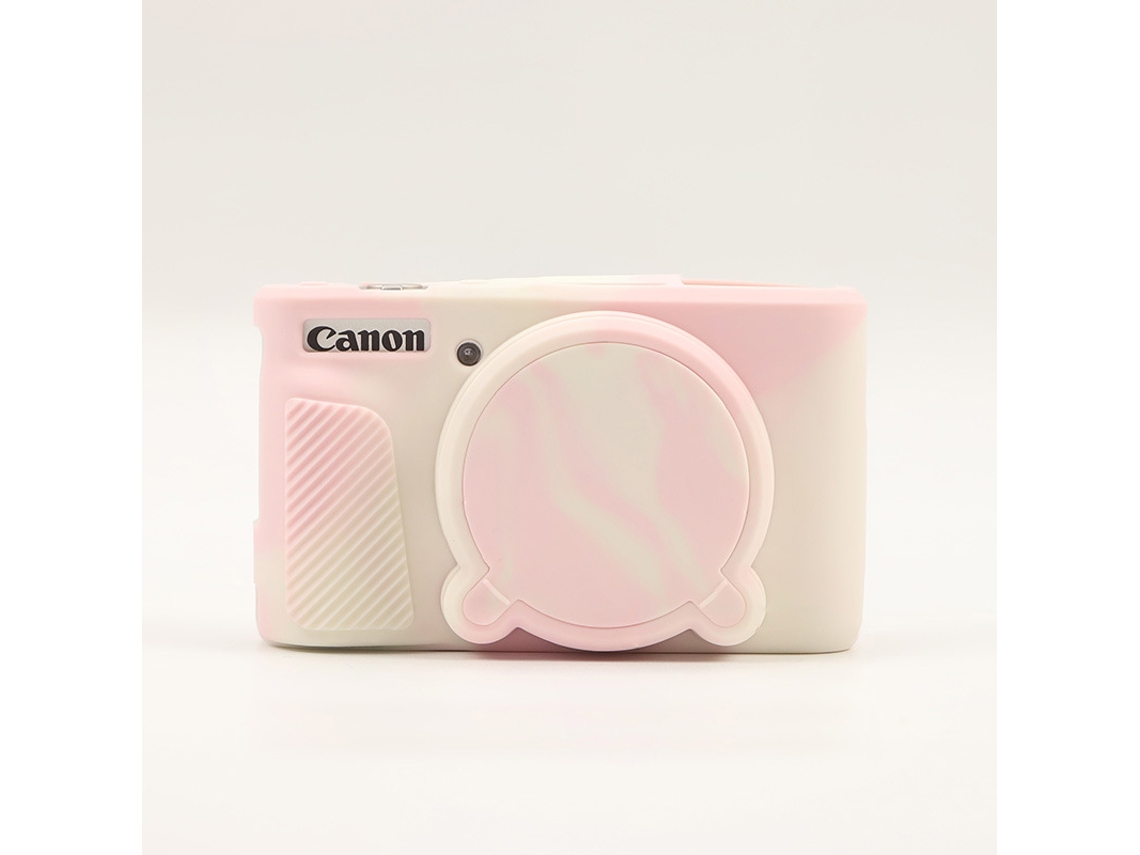 Funda protectora de silicona antiarañazos para Canon SX740 HS / SX730 HS, rosa brumoso, Digitallab