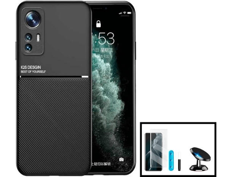 Kit Carcasa Trasera Magnética Anti Choque + Protector de Pantalla Xiaomi 12X GIFT4ME Negro
