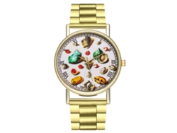 Reloj De Pareja Zhoulianfa Vintage Shell Con Brazalete De Acero Y Movimiento De Cuarzo.