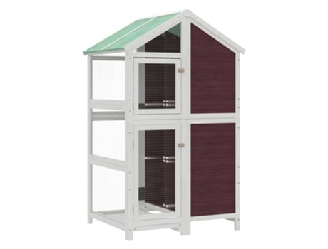 Casita para Pájaros VIDAXL Pino Macizo (Negro - Madera - 97 x 81 x 152 cm)