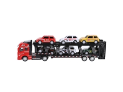 Camión Transportador De Coches De Juguete De Aleación, Desmontable, Con Capacidad Para 6 Coches, Simulación Para Niños.