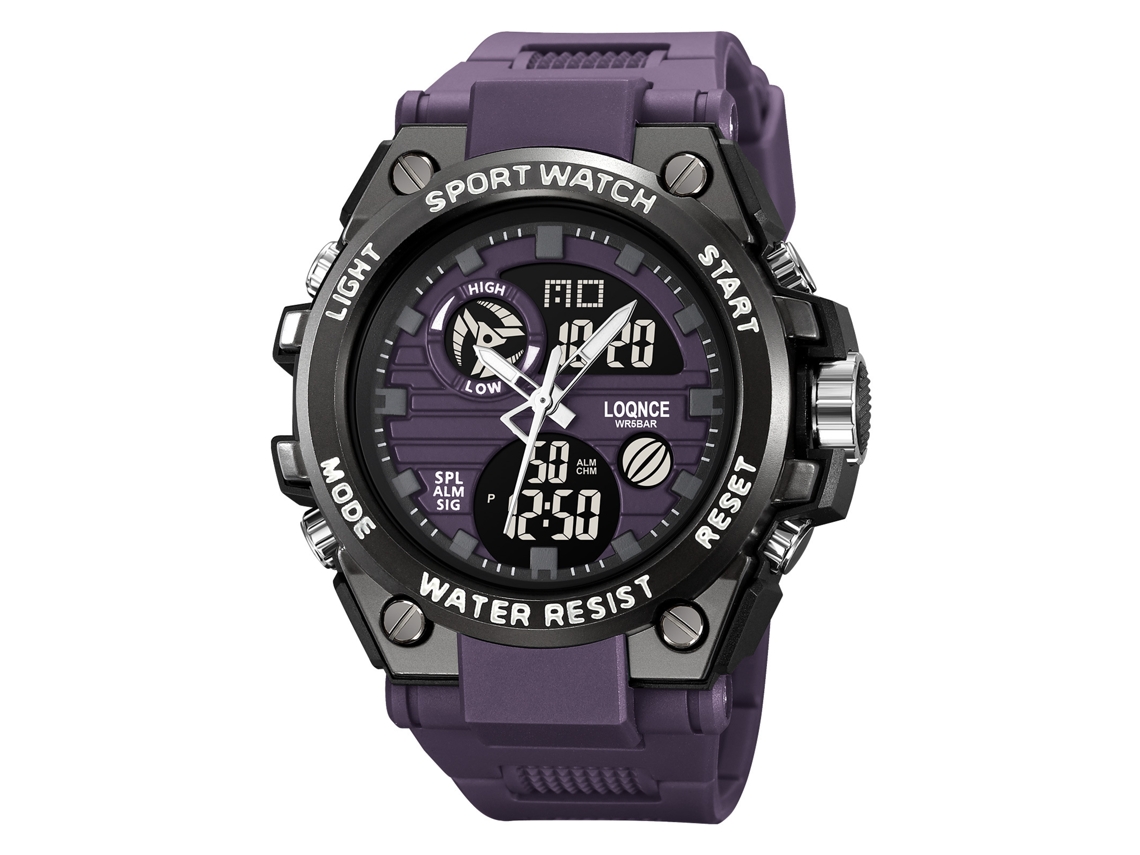 Reloj deportivo MDUG, resistente al agua, con doble pantalla luminosa y cronógrafo.