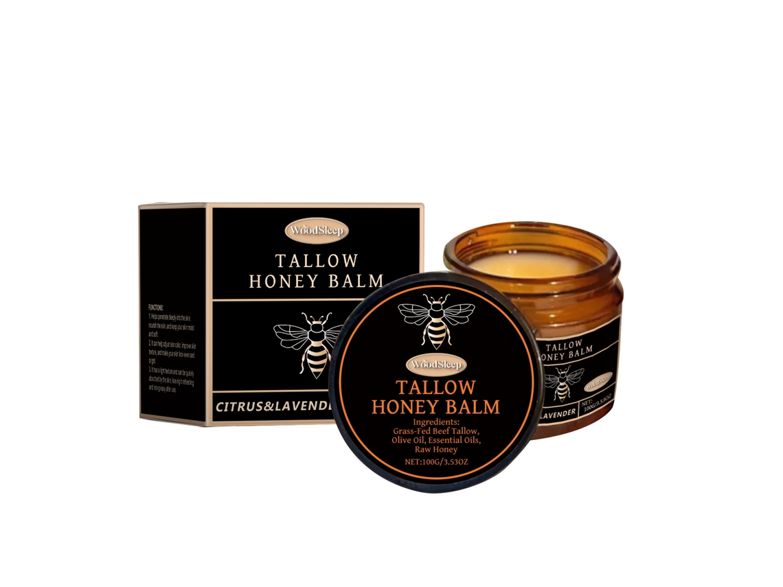 Crema hidratante con grasa de res y miel.