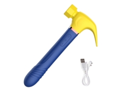 Vibrador Extensível 4 Em 1 Para Masturbação Feminina, Cor Azul E Amarelo*