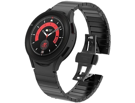 Pulsera Titanio Acero Inoxidable para Samsung Galaxy Watch4 44Mm Negro ¡ANTIMPACTO!