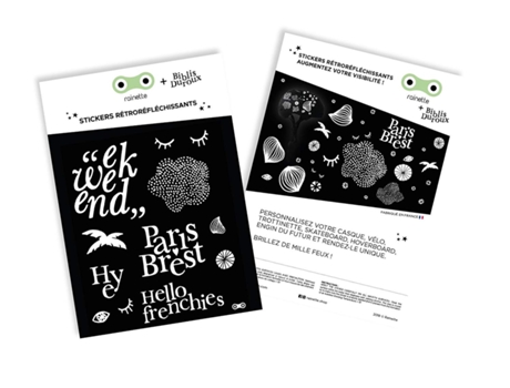 Stickers RAINETTE (Negro - 13 x 15,5 cm)