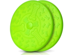 2026-2651-frisbee Para Perros De Caucho Natural Suave Y No Tóxico Interactivo Diametro 18 Cm Y 22 Cm
