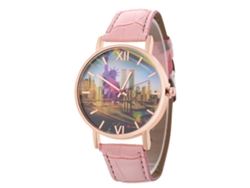 Elegante Reloj De Pulsera Unisex De Cuarzo Para Parejas, Regalo De Moda, Color Rosa.