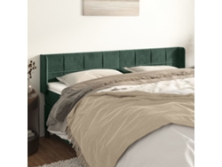 Cabecero De Terciopelo Verde Oscuro 183x16x78/88 Cm
