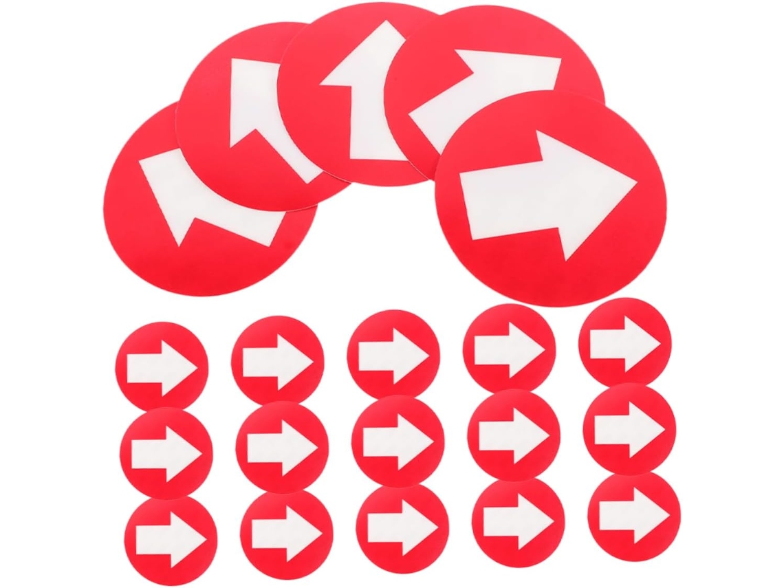 Juego de 20 marcadores reflectantes adhesivos para flechas.