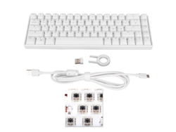 Teclado Mecánico De 68 Teclas Con 3 Modos Inalámbricos, 2.4g, Rgb Linear Action Para Windows Y Android.