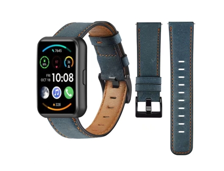 Correa Vintage Leather para Huawei Watch Fit 2 Azul