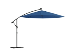 Sombrilla Cantilever con luces LED y poste de acero azul cian MAISON EXCLUSIVE (300 cm)