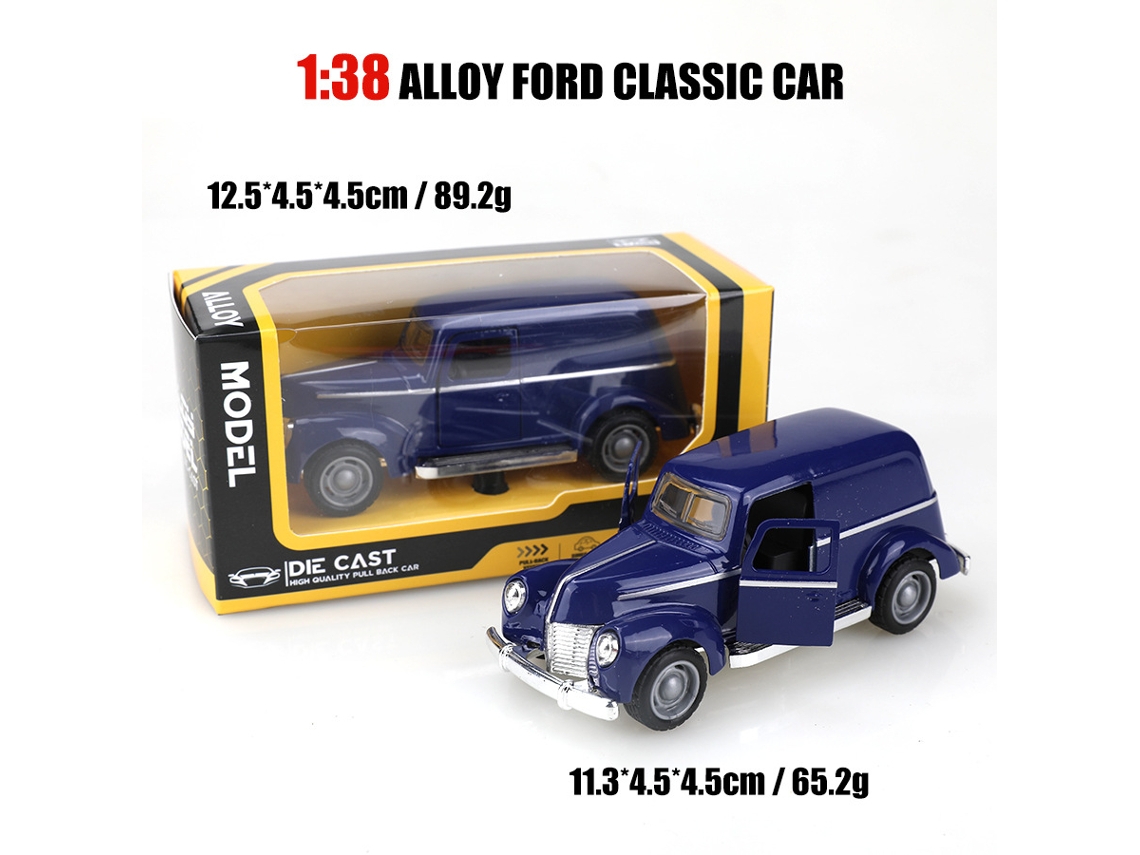 Coche en miniatura a escala 1/38, modelo de coche clásico, juguete para niños. MDUG