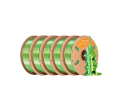 Filamento bicolor, acabado mate sedoso, para impresora 3D FDM, verde y amarillo, 5 kg