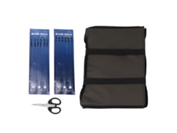 Danu26-set De Equipo De Pesca Con Tijera, 12 Anzuelos Y Alfombrilla Desenganchar Plegable Accesorios De Pesca