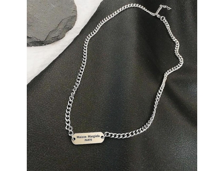 Collar de cartas de acero de titanio Collar de goma vintage ajustable Regalos de joyas de moda para hombres y