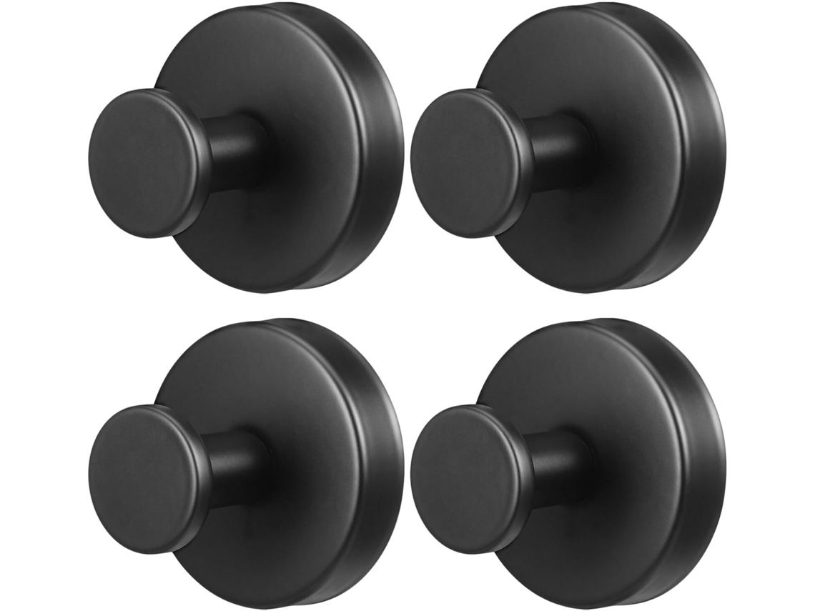 4 Ganchos De Acero Inoxidable Con Ventosas De Gran Succión Y Superficie Pulida, Elegante Toallero