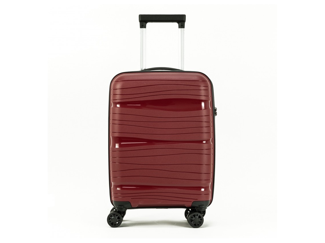 Maleta de Cabina COSHANO Ruedas 360º giratórias Vino Tinto (53x18x34cm)