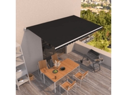 Toldo retráctil manual 500x350 cm antracita Dkd Home Decor