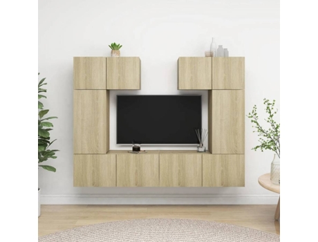 Conjunto 6 de muebles de salón VIDAXL roble Sonoma