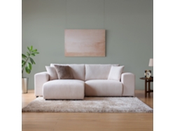 Sofá esquinero modular Aberdeen de 3 plazas en beige Bombazine Concept U